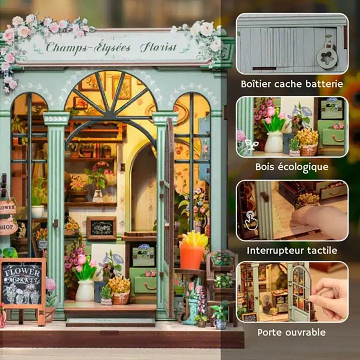 Fleuriste des Champs-Élysées – Book Nook – Kit DIY