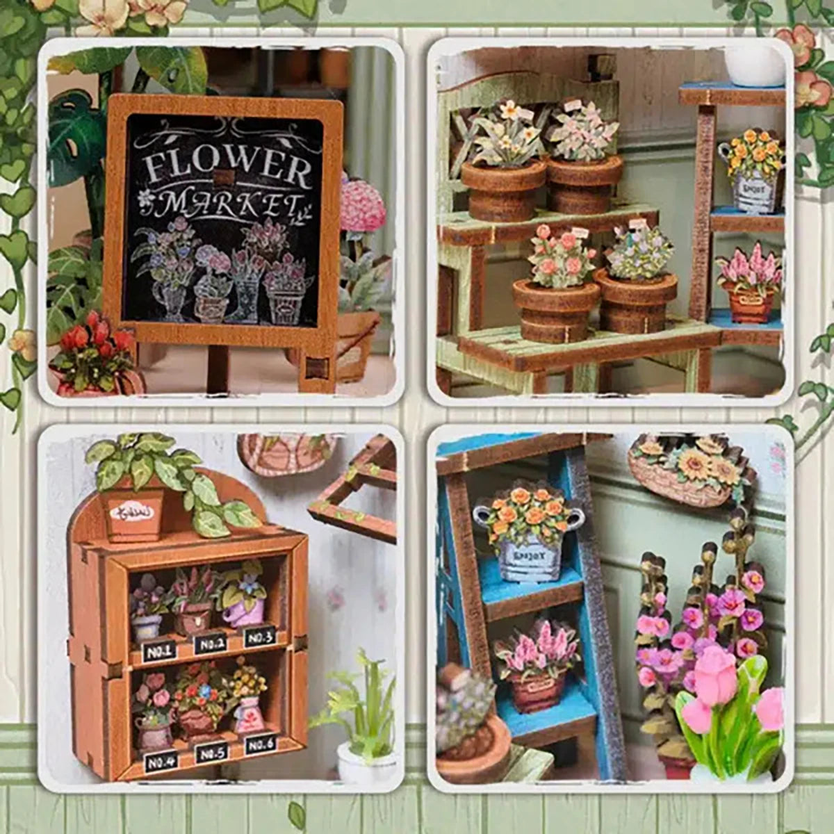 Fleuriste des Champs-Élysées – Book Nook – Kit DIY