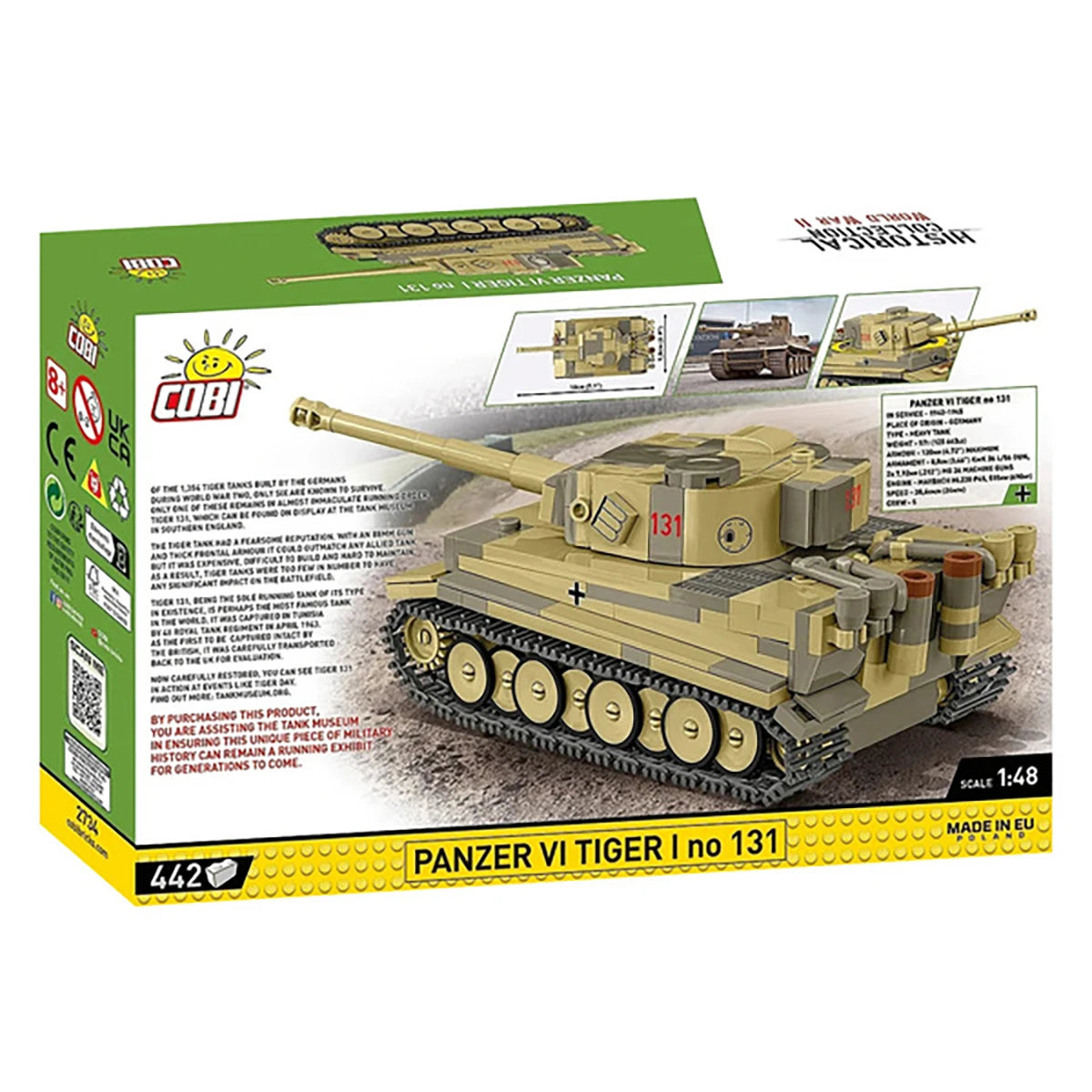Tiger n°131 (442 pièces) – Set de construction – Cobi