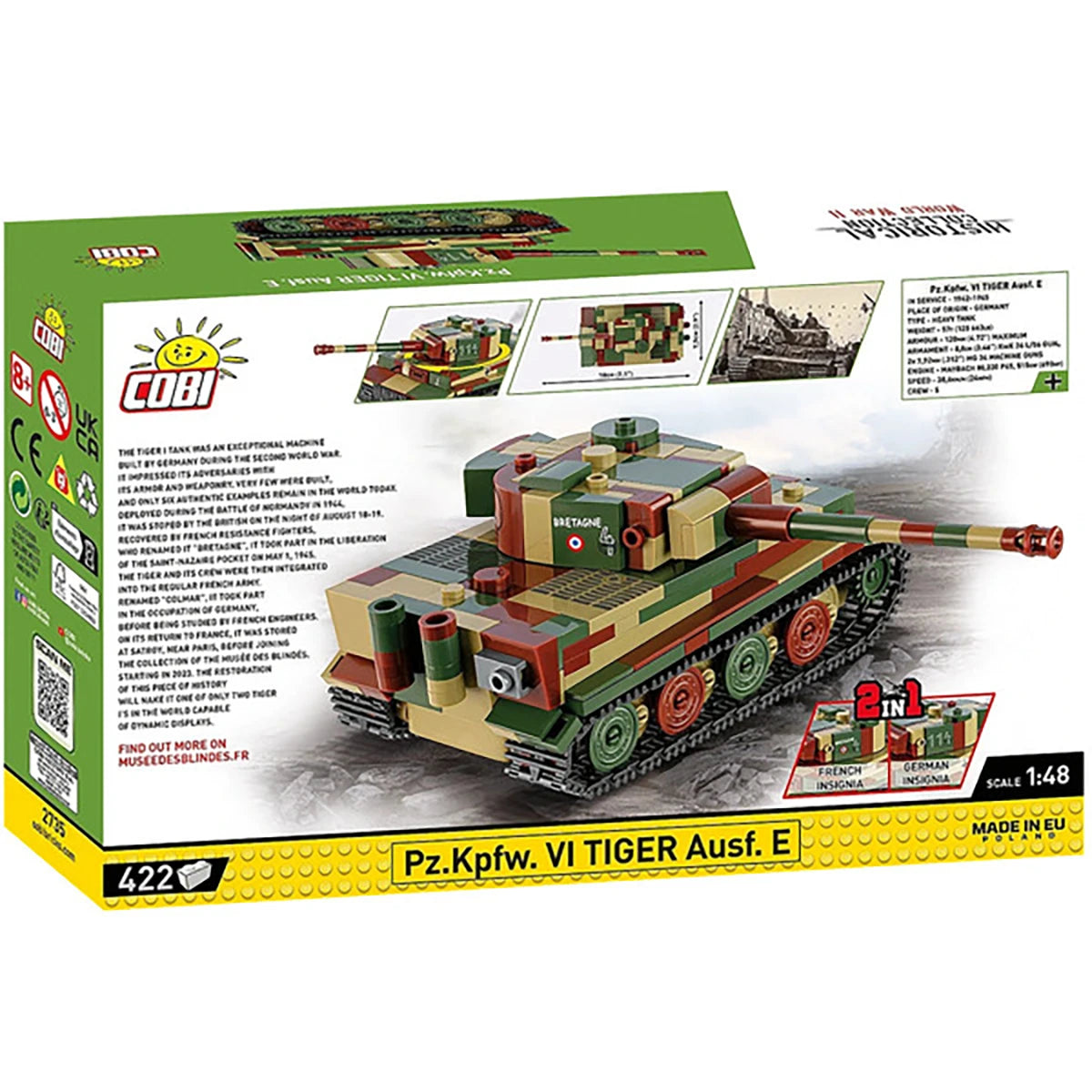 Panzer VI Tiger (428 pièces) – Set de construction – Cobi