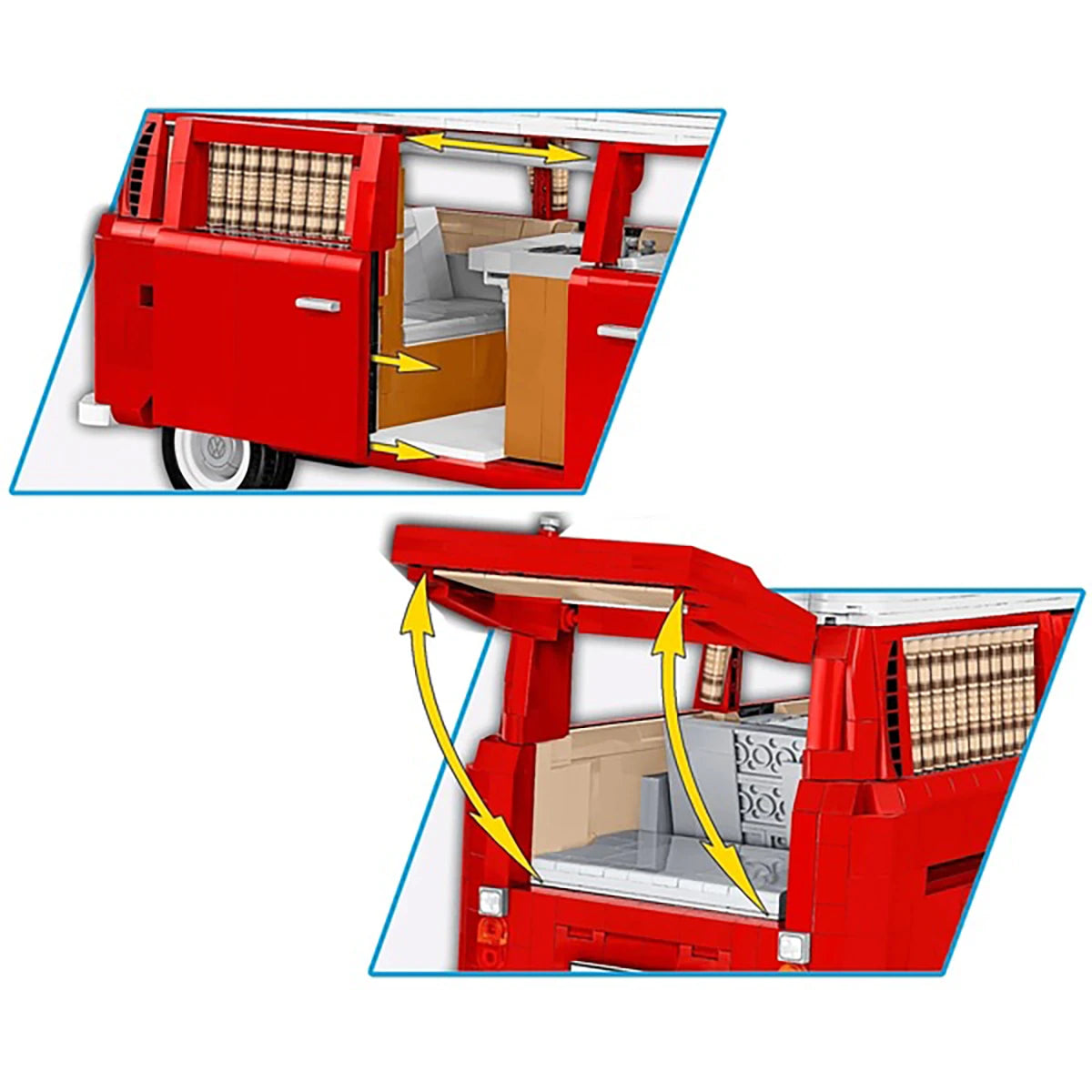 Volkswagen T2a Camper Van (2775 pièces) – Set de construction – Cobi