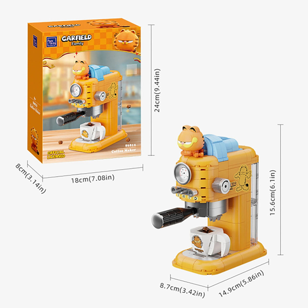 Figurine Garfield machine à café - Pantasy à construire