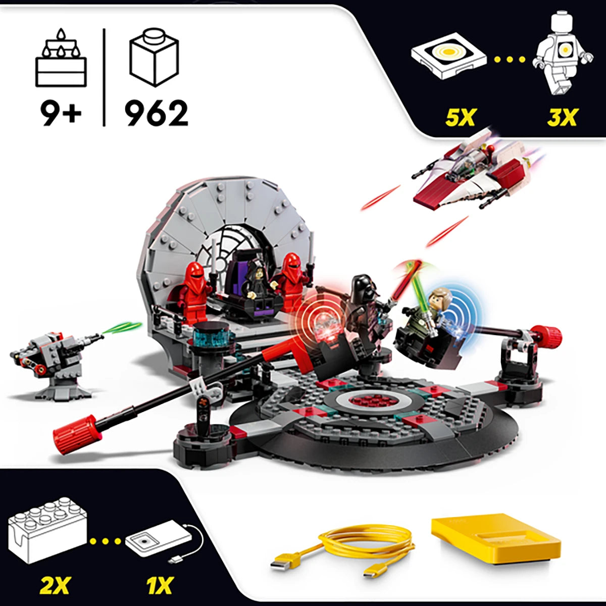 75427 - Duel dans la salle du trône et chasseur A-Wing™ - LEGO® Star Wars™ - SMART Play™