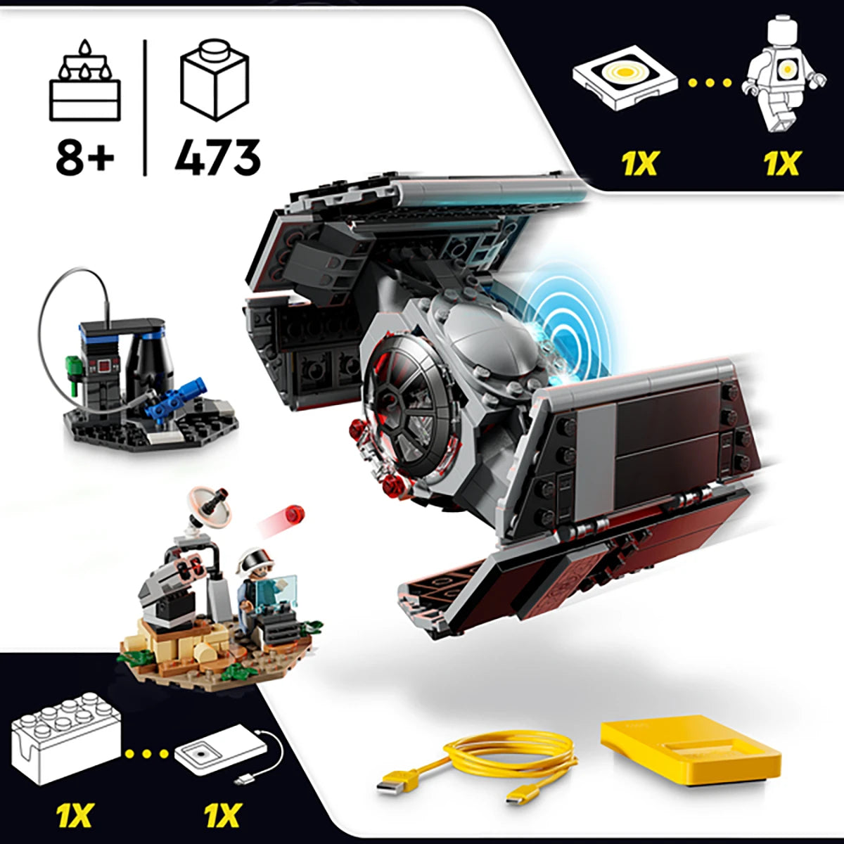 75421 - Le TIE Fighter™ de Dark Vador - LEGO® Star Wars™ - SMART Play™