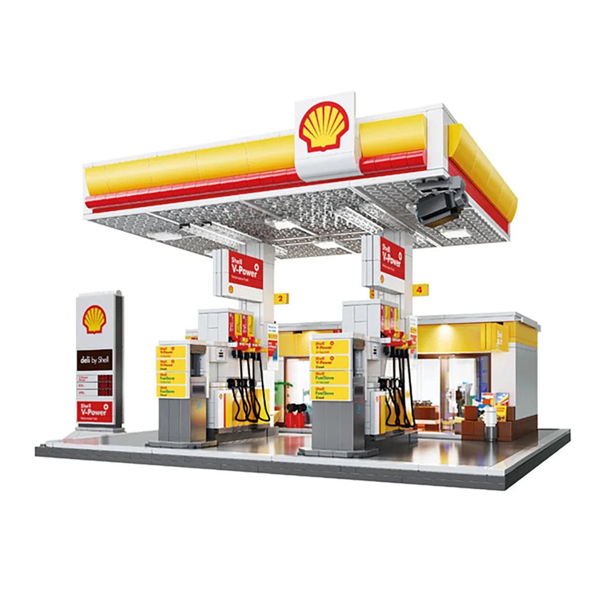 Station Service Shell (1222 pièces) – Set de construction – CaDA