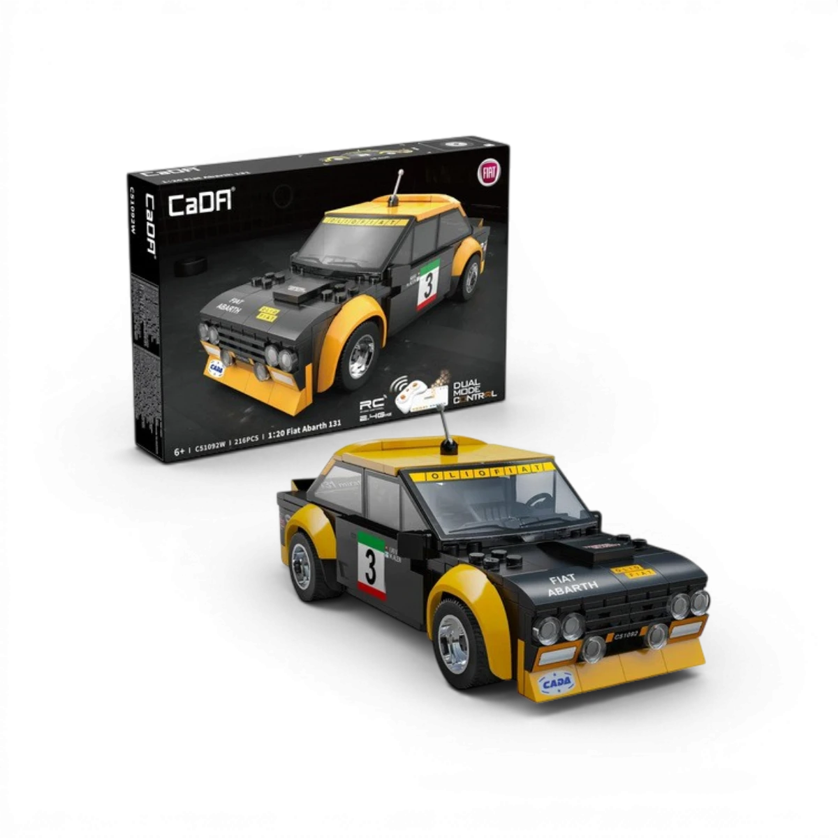 Voiture RC Fiat Abarth 131 (216 pièces) – Set de construction – CaDA