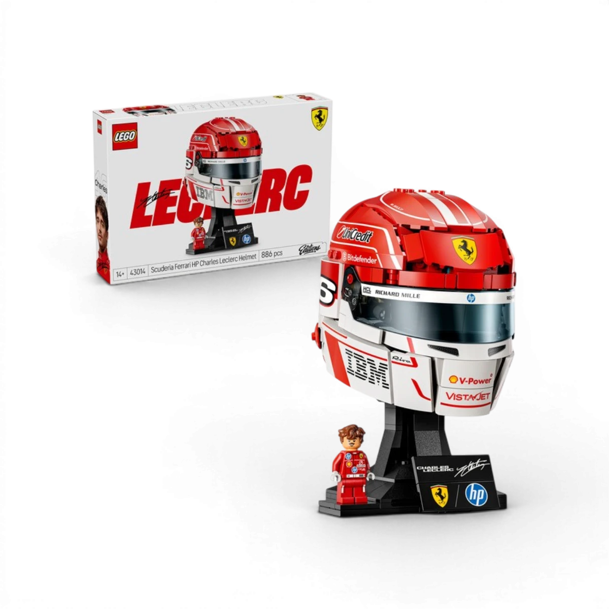 43014 - Scuderia Ferrari HP Casque de Charles Leclerc - LEGO® Editions Formula 1