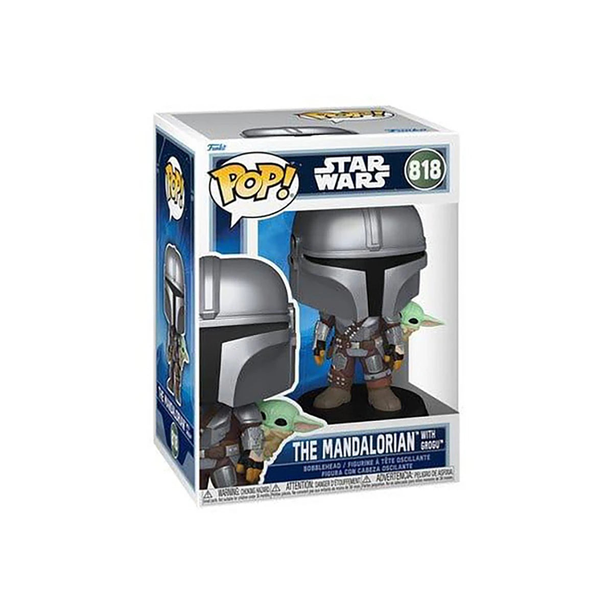 Figurine The Mandalorian avec Grogu - Star Wars - Funko Pop! n°818