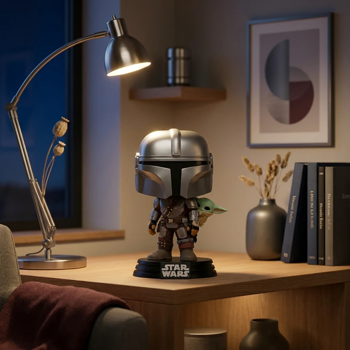 Figurine The Mandalorian avec Grogu - Star Wars - Funko Pop! n°818