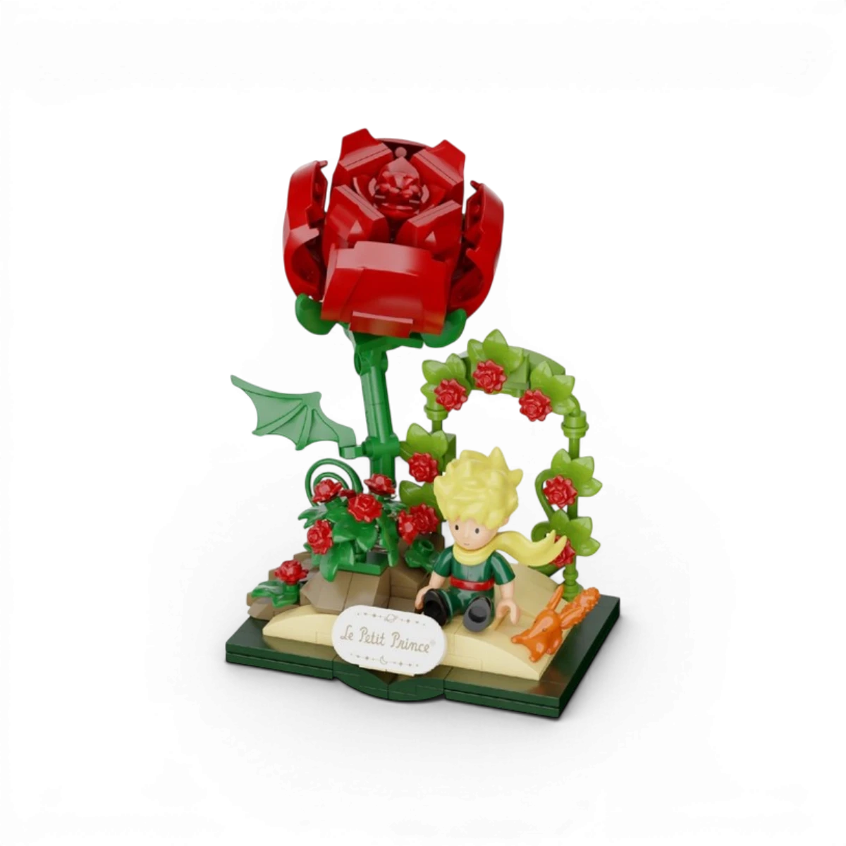 Figurine Le Petit Prince renard et rose - Pantasy à construire