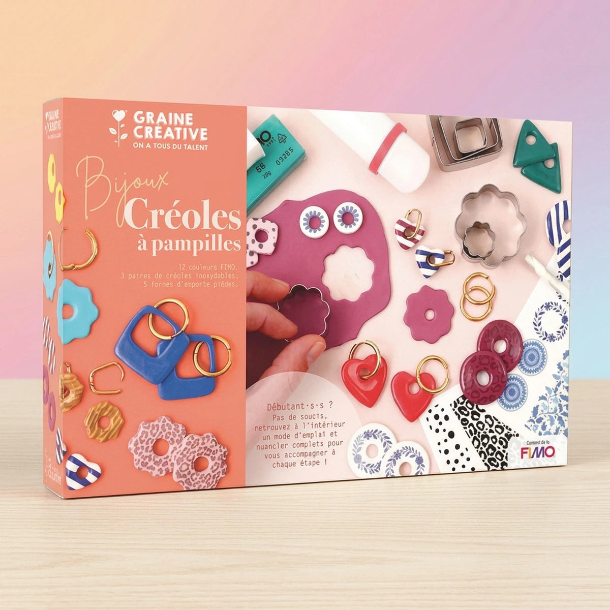 Créoles à Pampilles – FIMO – Coffret DIY
