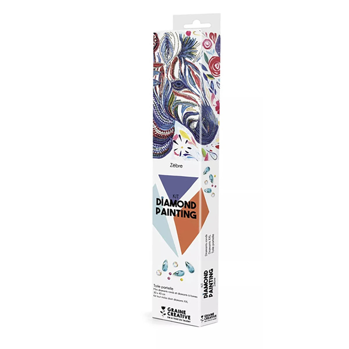 Broderie diamant - Zèbre