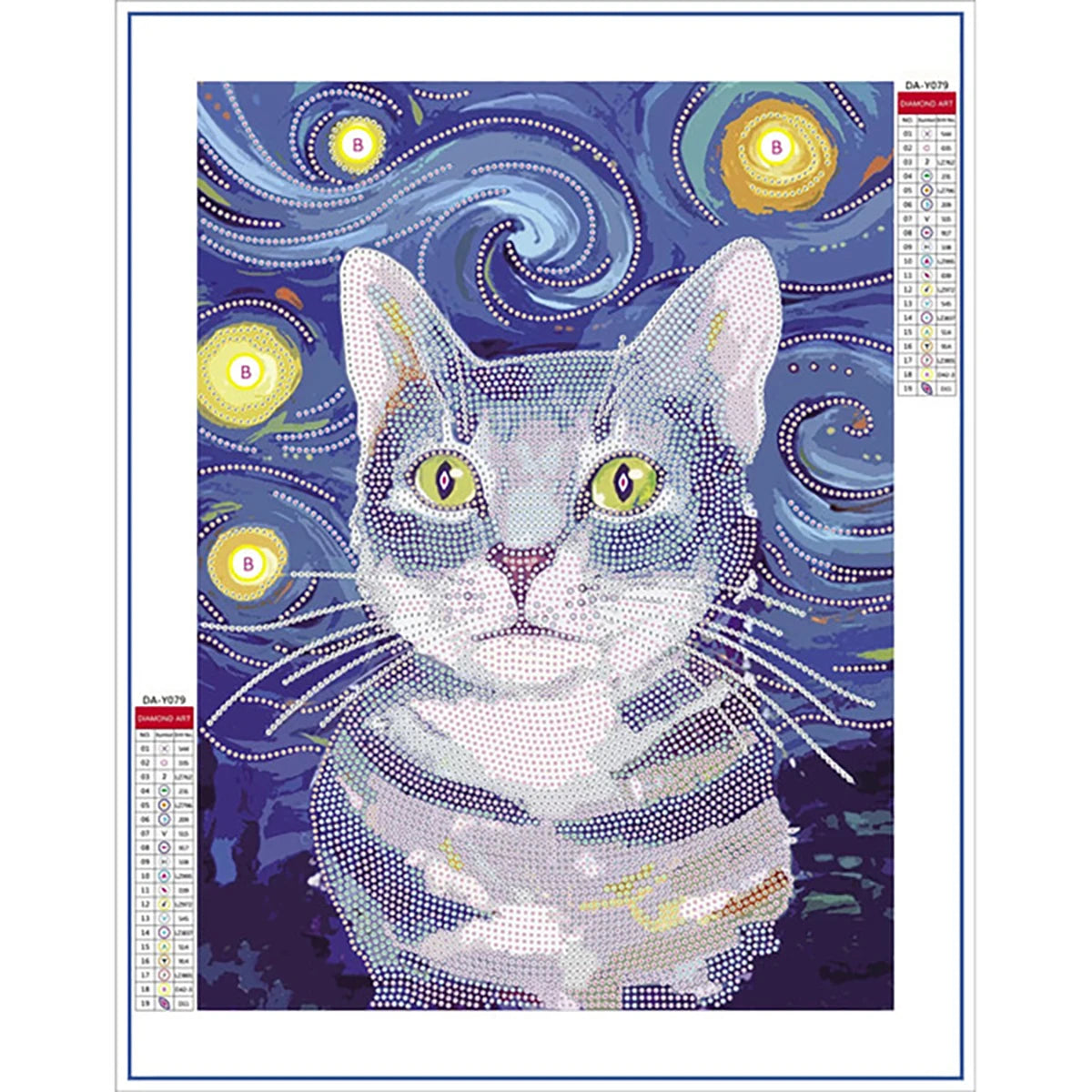 Broderie diamant - Chat