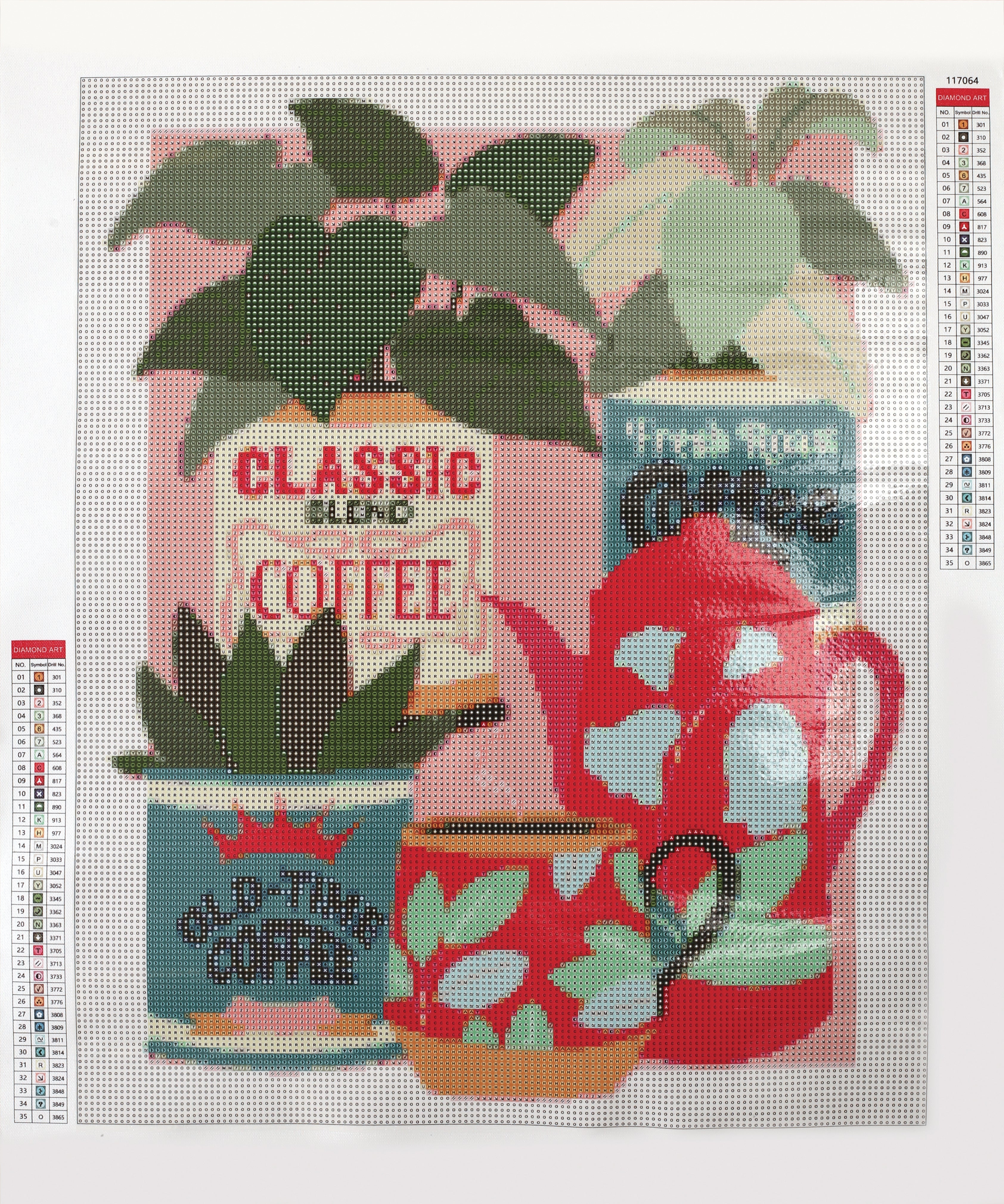 Broderie diamant - Plantes 40x50cm
