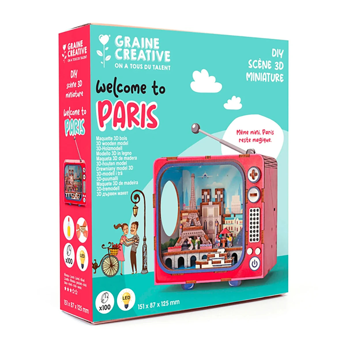 TV Paris – Maquette bois 3D