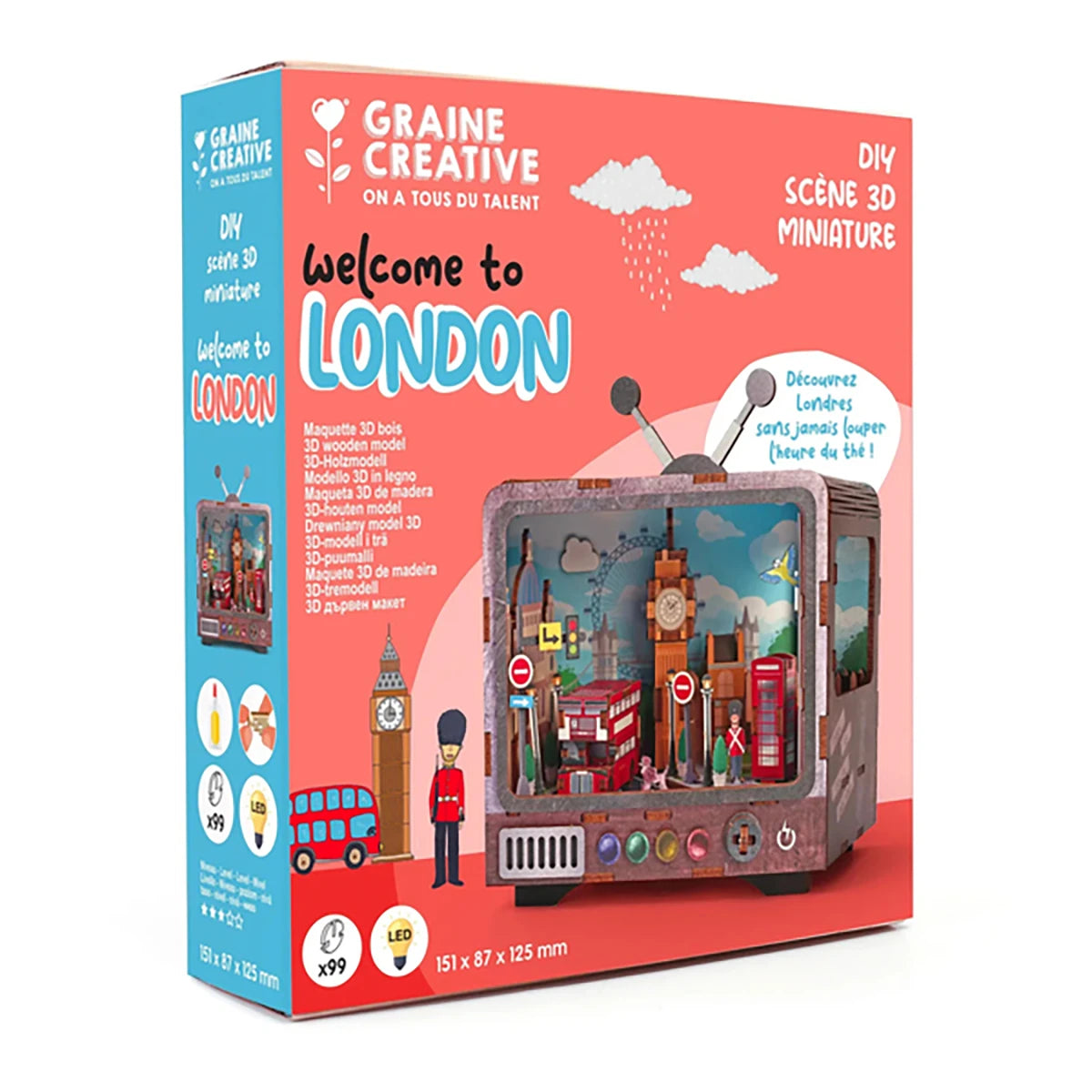 TV Londres – Maquette bois 3D