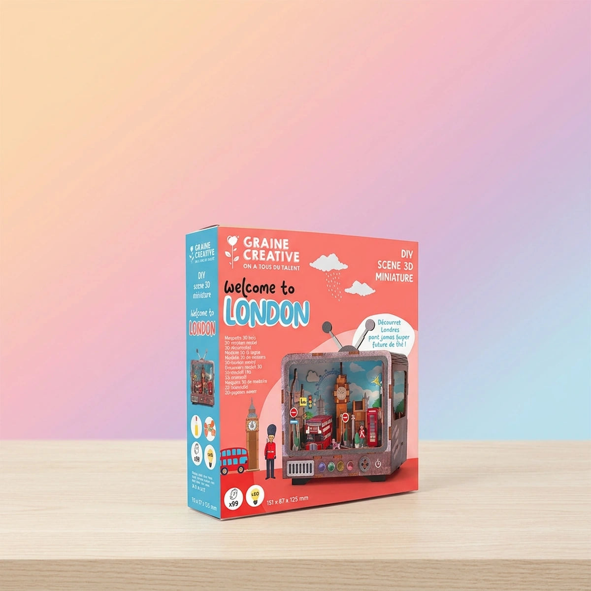 TV Londres – Maquette bois 3D