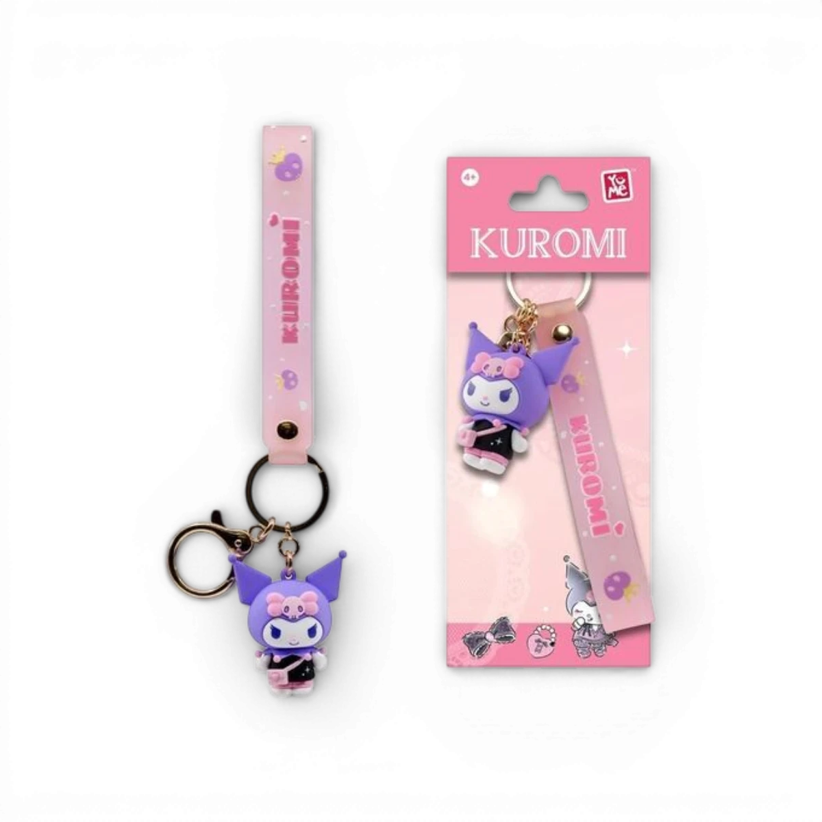 Porte-clés Kuromi Outfit – Hello Kitty (modèle aléatoire)