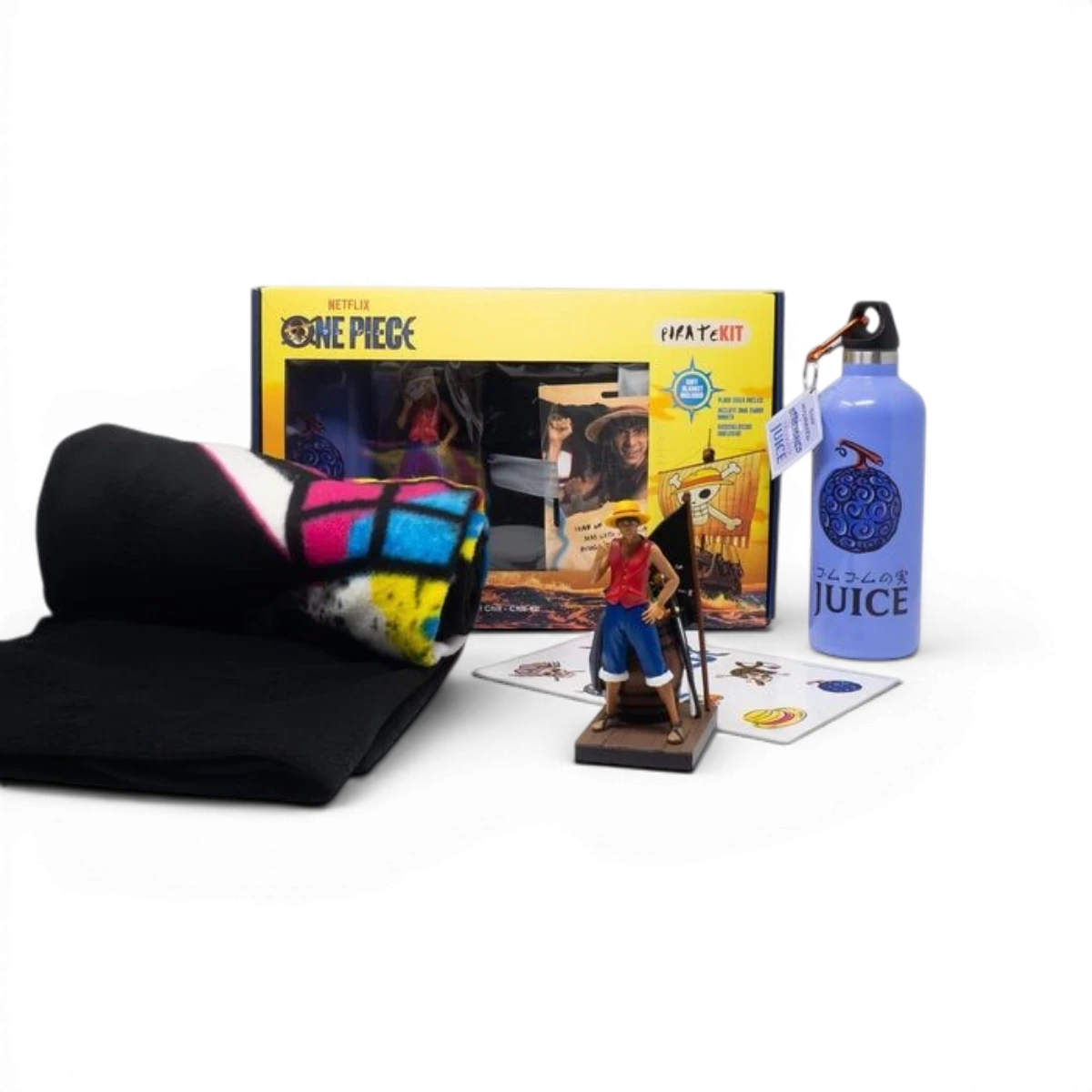 Kit détente One Piece gourde plaid figurine stickers