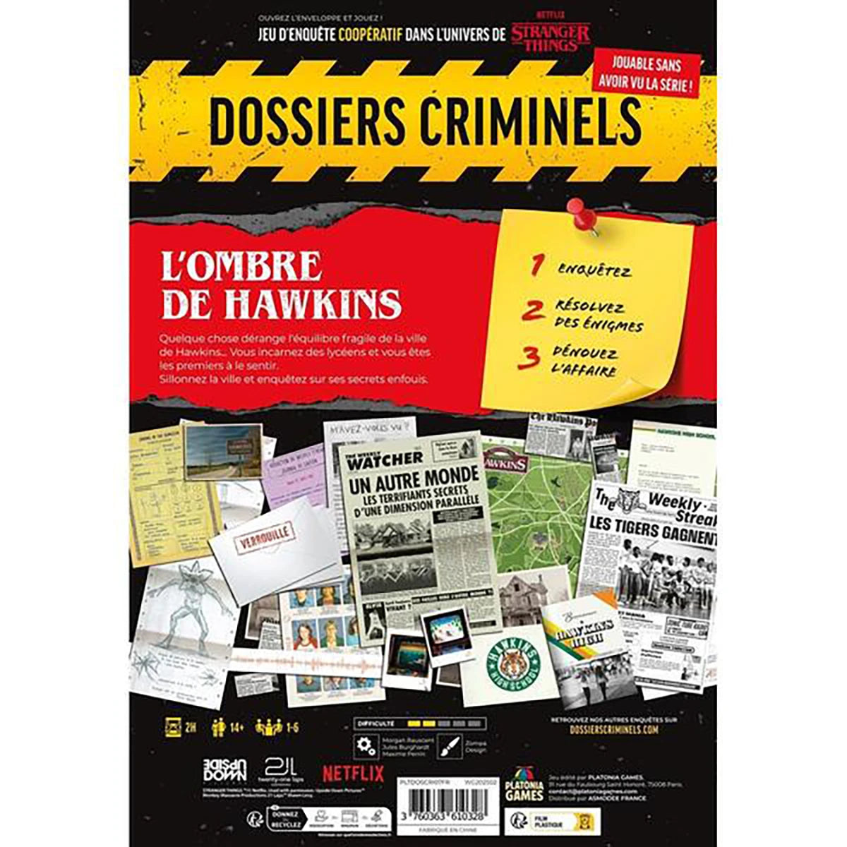 Dossiers Criminels Hawkins – Jeu d’enquête déduction