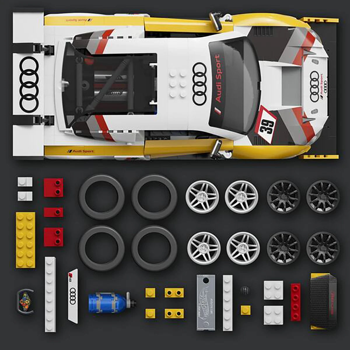 Audi R8 LMS – Coffret de construction – Mattel Brick Shop