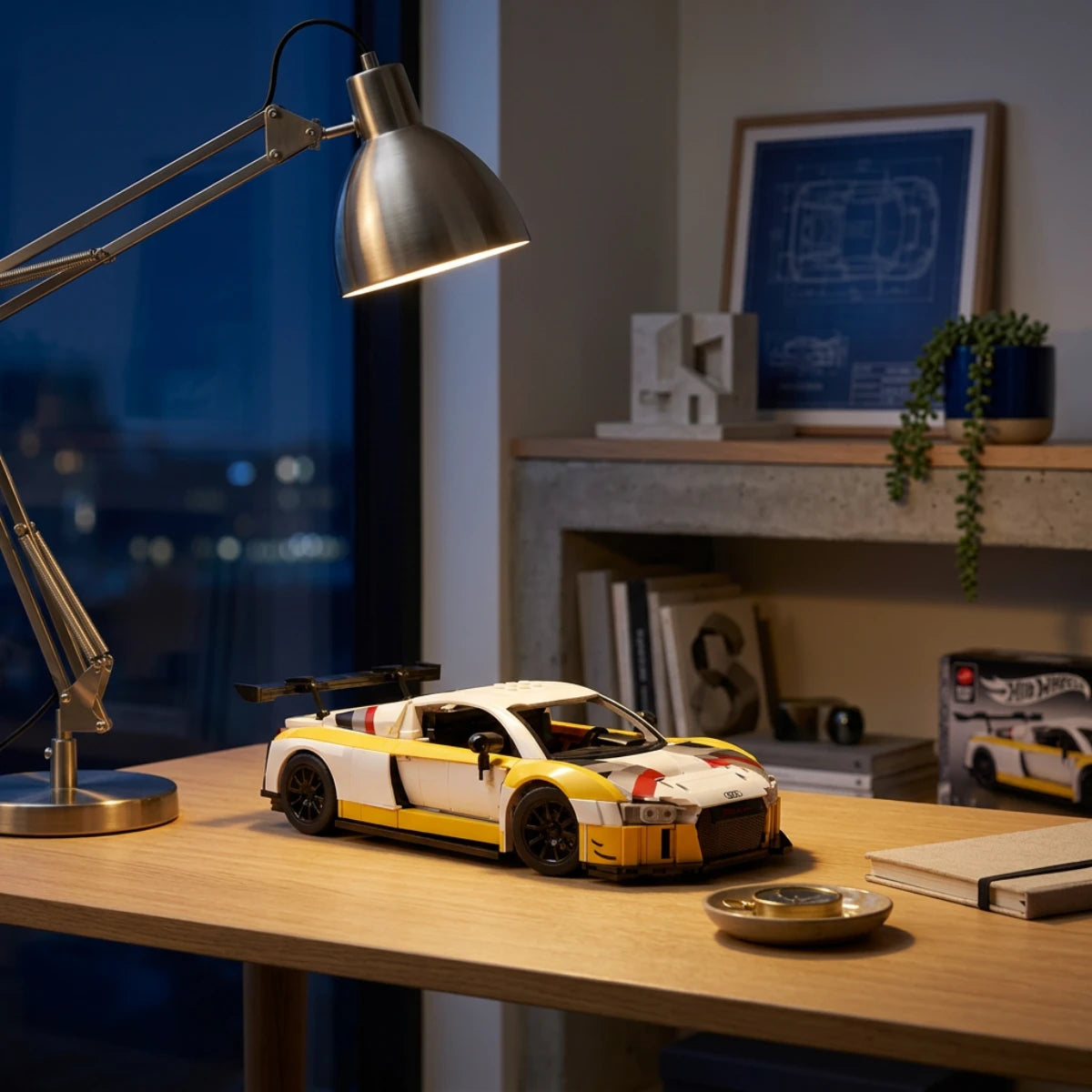 Audi R8 LMS – Coffret de construction – Mattel Brick Shop