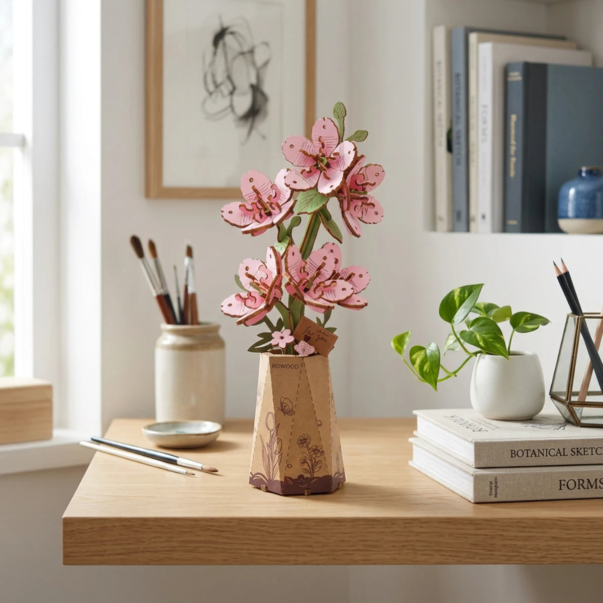 Fleurs de Sakura – Maquette en bois (113 pièces)