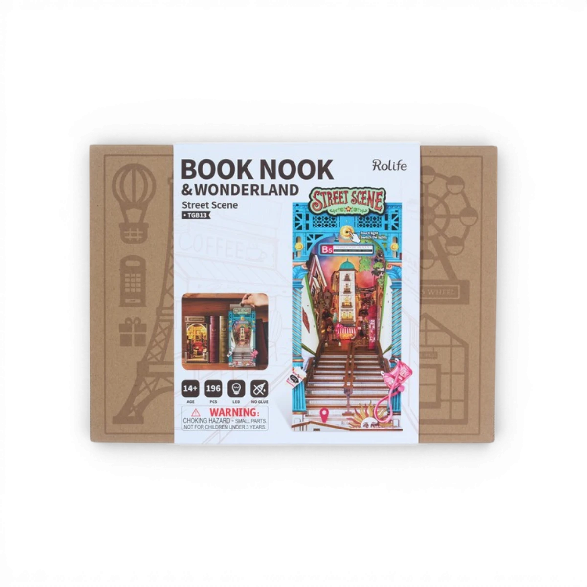Book Nook Scène de rue – Kit DIY 196 pièces
