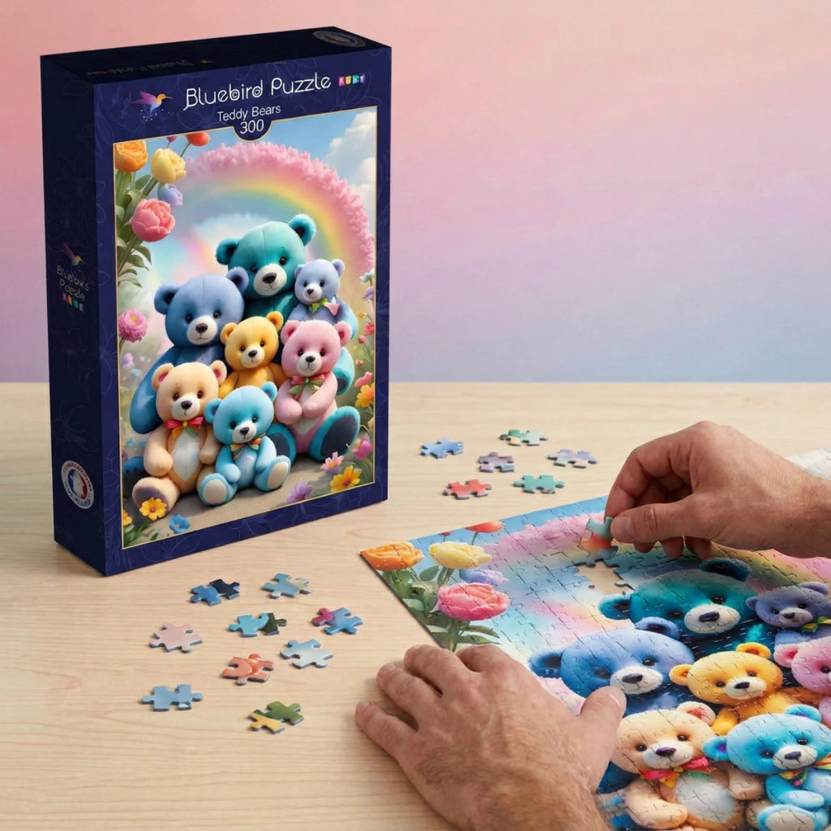 Puzzle ours arc-en-ciel 300 pièces – Bluebird