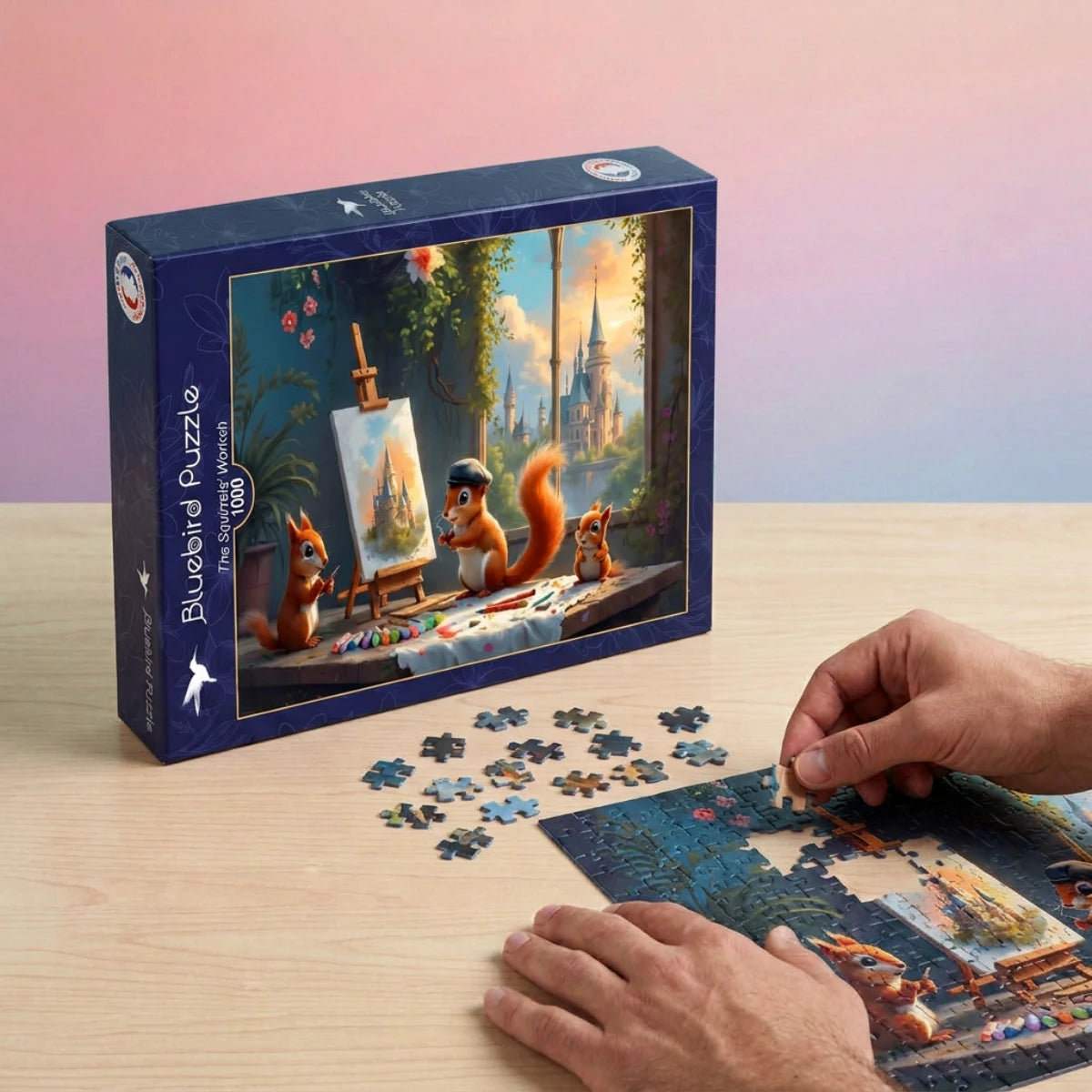 Puzzle L'atelier des écureuils 500 pièces – Bluebird