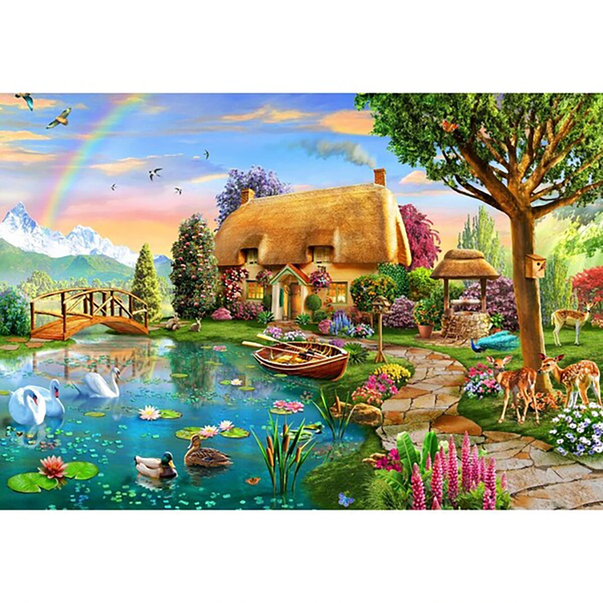 Puzzle Lakeside Cottage 1000 pièces – Bluebird