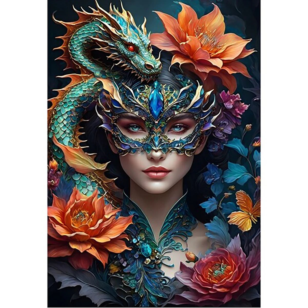 Puzzle La femme au dragon 1000 pièces – Bluebird