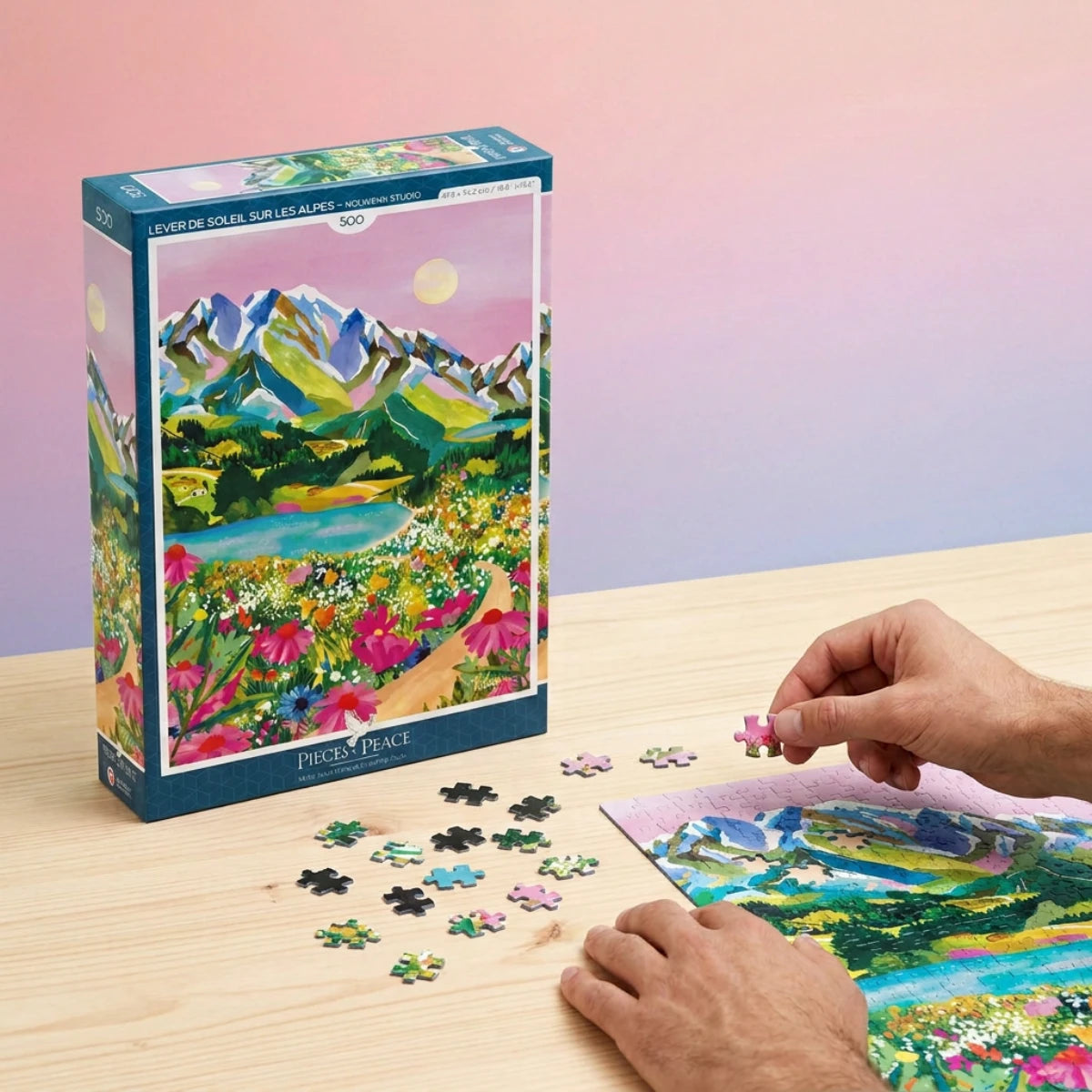 Puzzle paysage alpin 500 pièces – Pieces & Peace