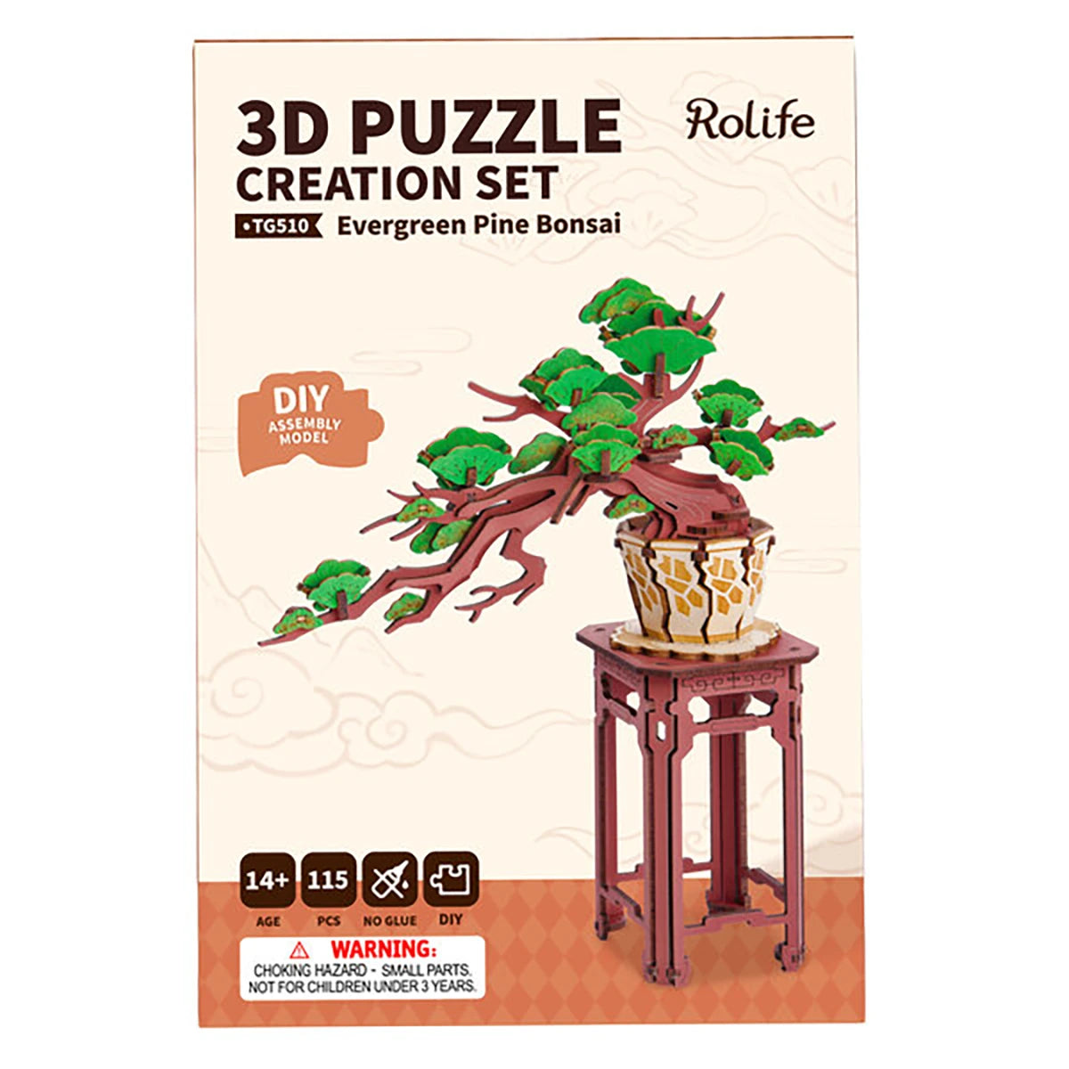 Bonsaï – Puzzle 3D en bois (115 pièces)