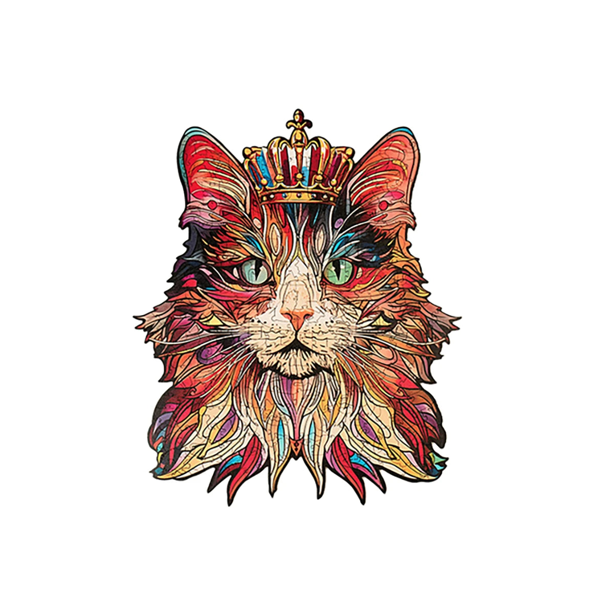 Roi chat - Puzzle Paradise en bois