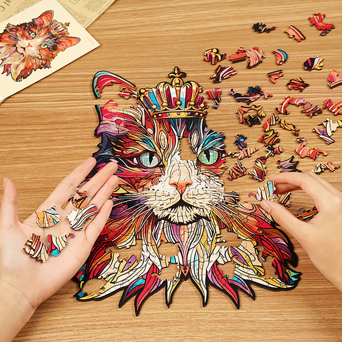 Roi chat - Puzzle Paradise en bois