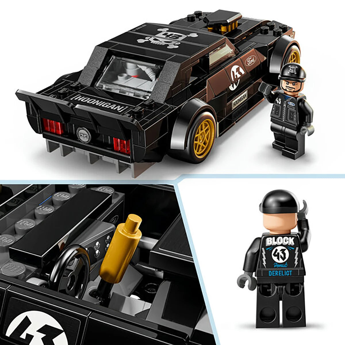 77262 - Ford Mustang Hoonicorn V1 1965 de Ken Block - LEGO® Speed Champions