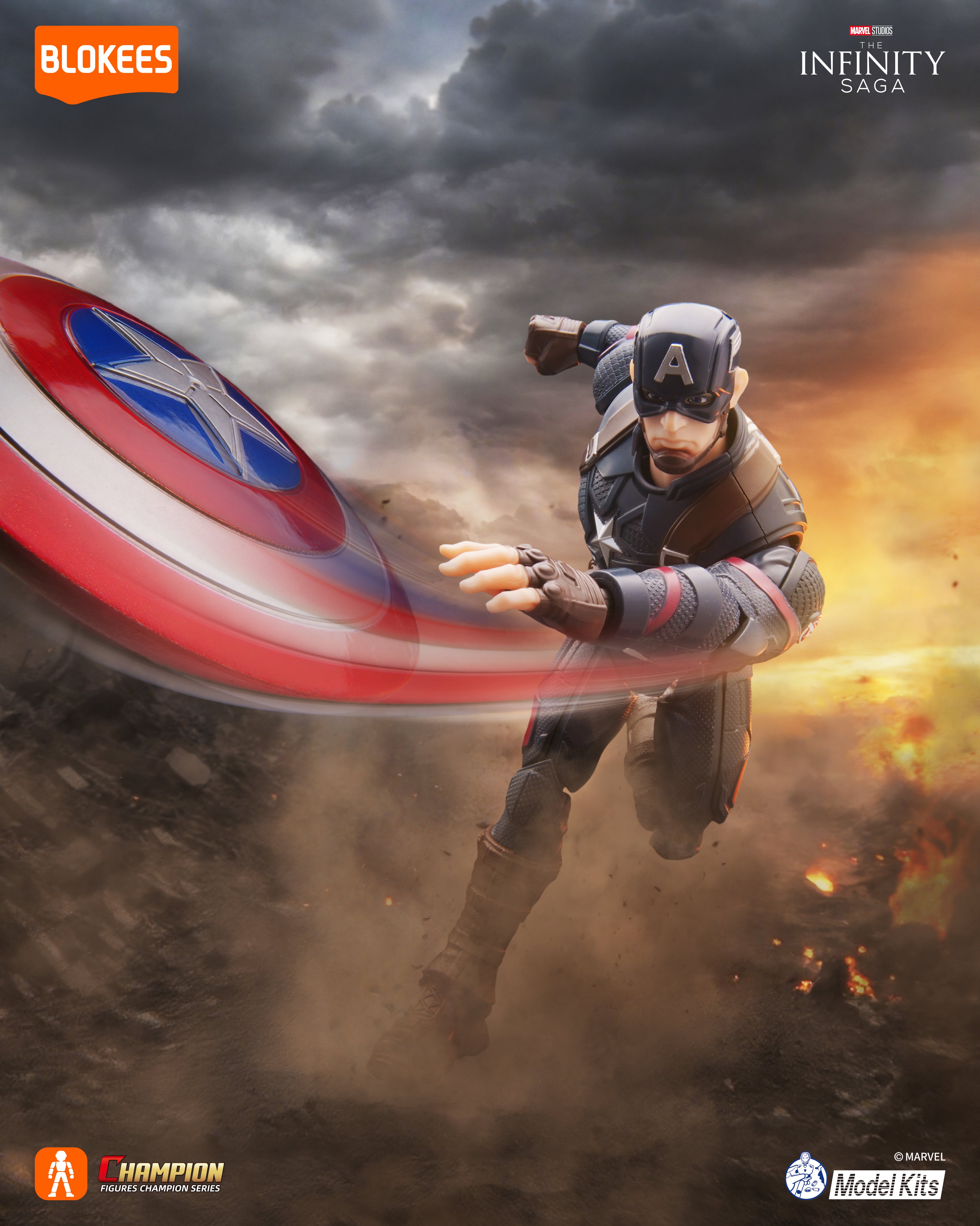 Figurine à assembler Marvel - Champion Class 03 Captain America