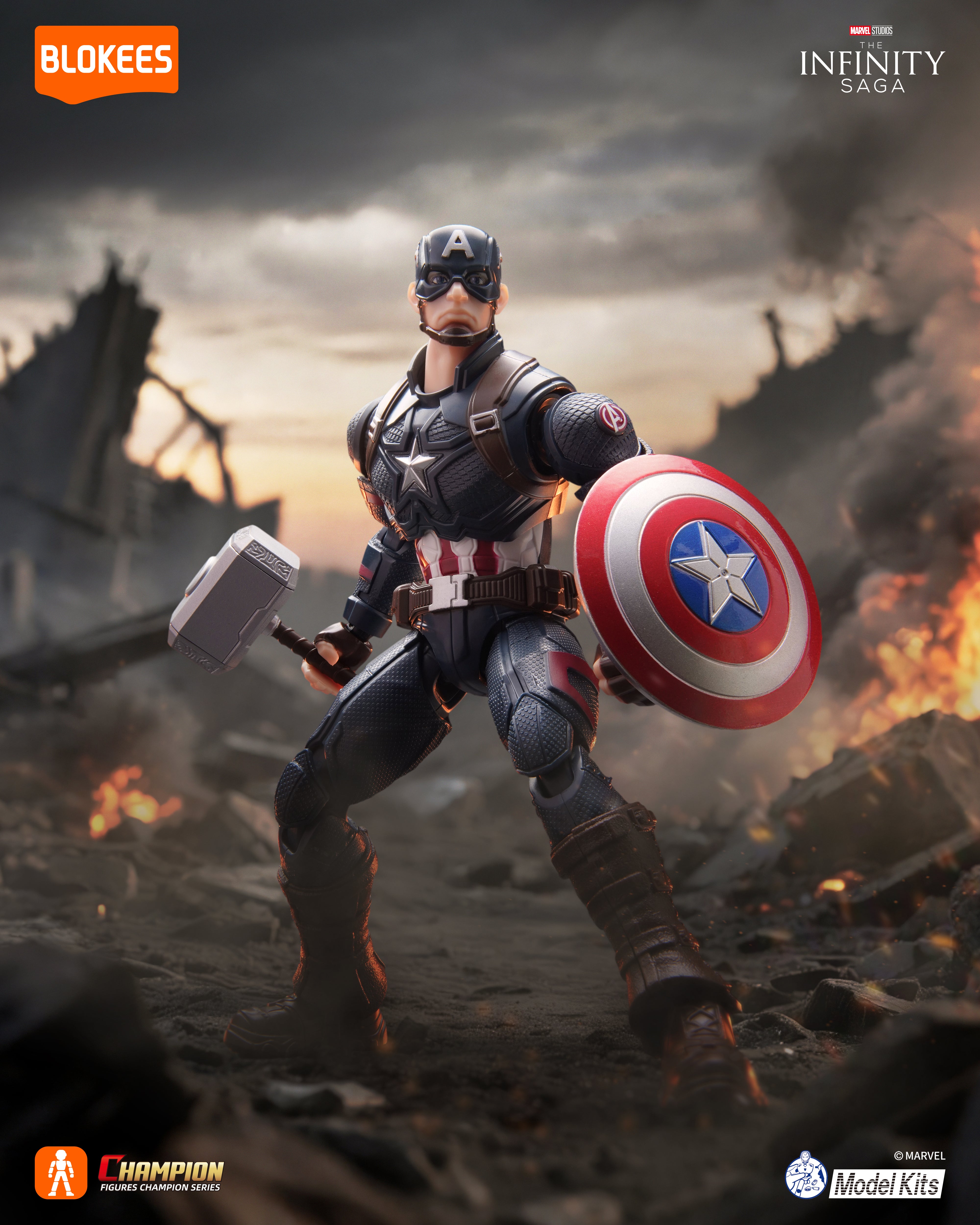 Figurine à assembler Marvel - Champion Class 03 Captain America