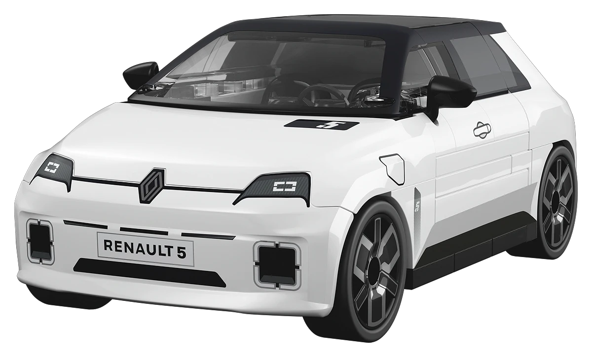 Set de construction Renault 5 E-tech électrique blanche 1/35