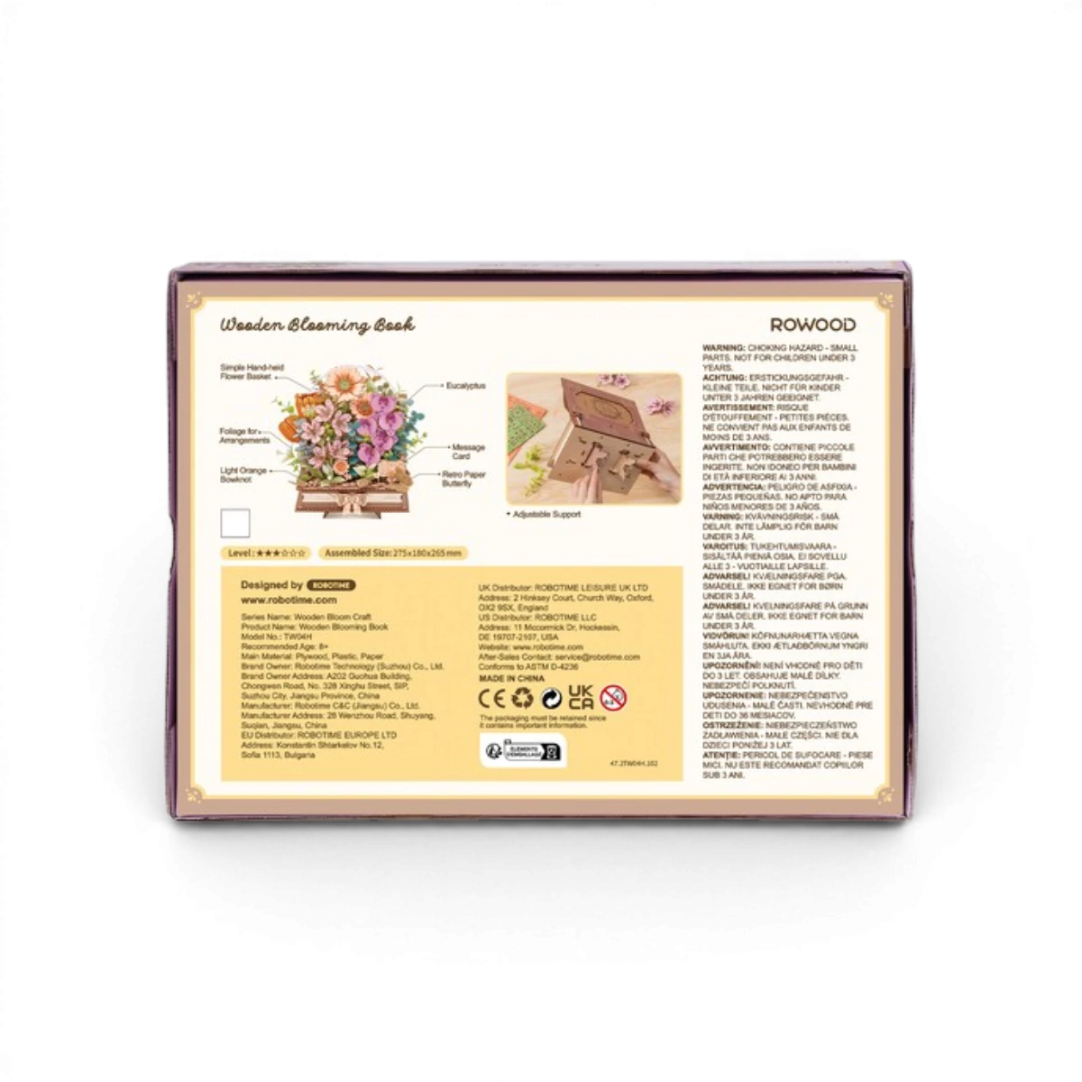 Maquette bouquet fleuri en livre – 552 pièces