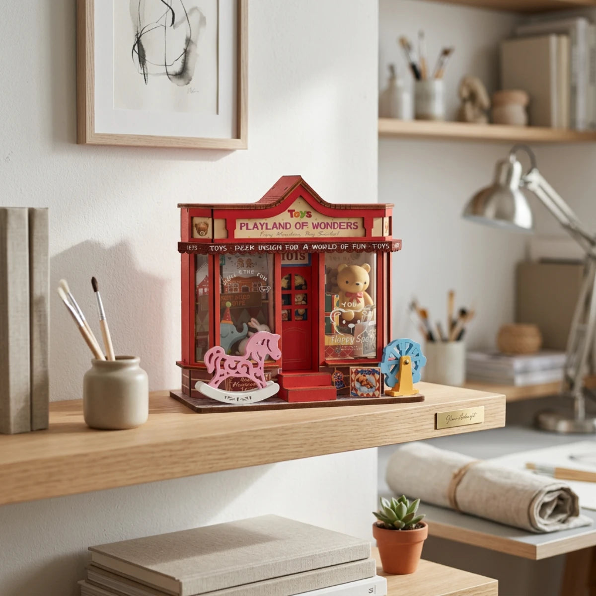 Boutique de Jouets Fantaisie – Maquette en bois (81 pièces)