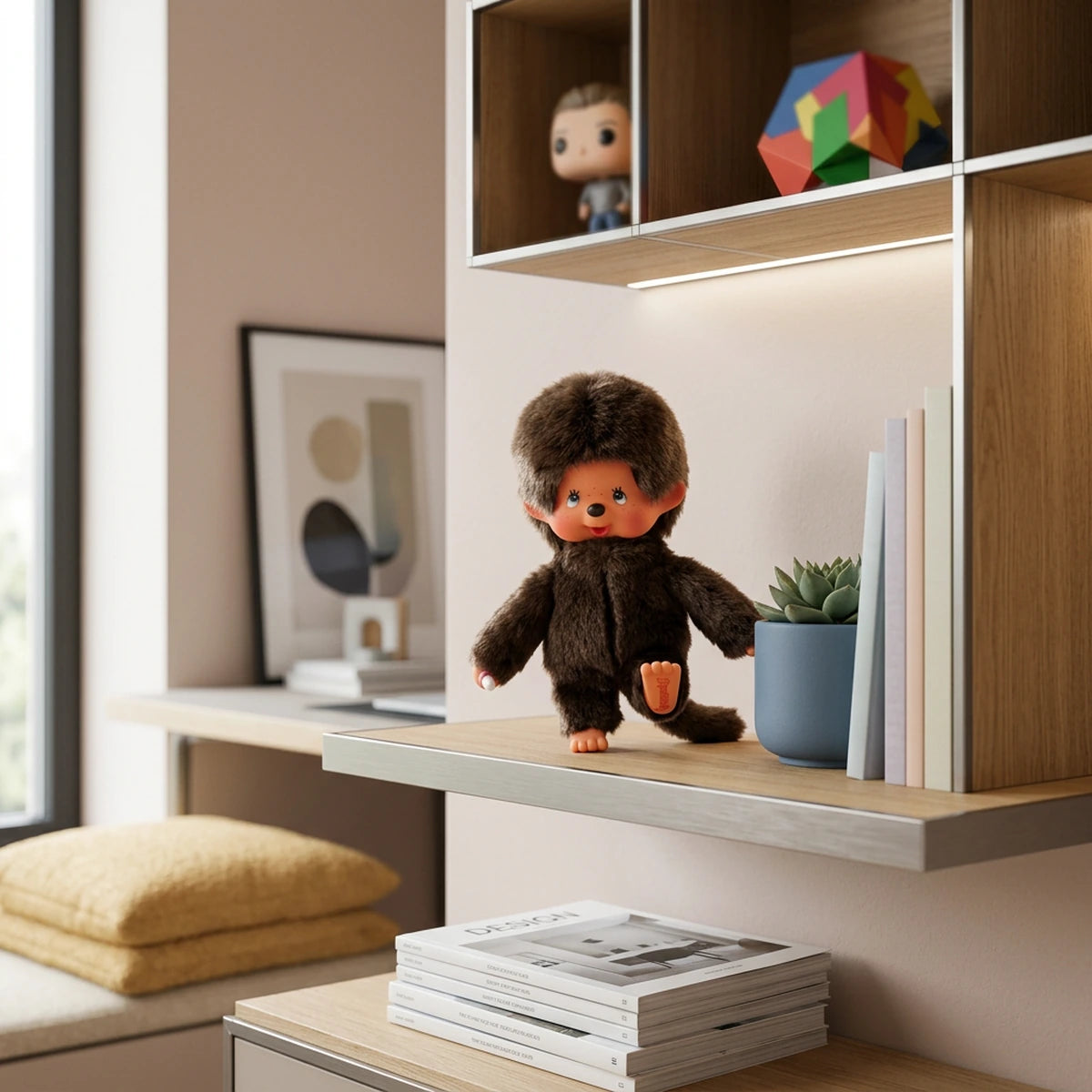 Peluche Monchhichi garçon 45cm