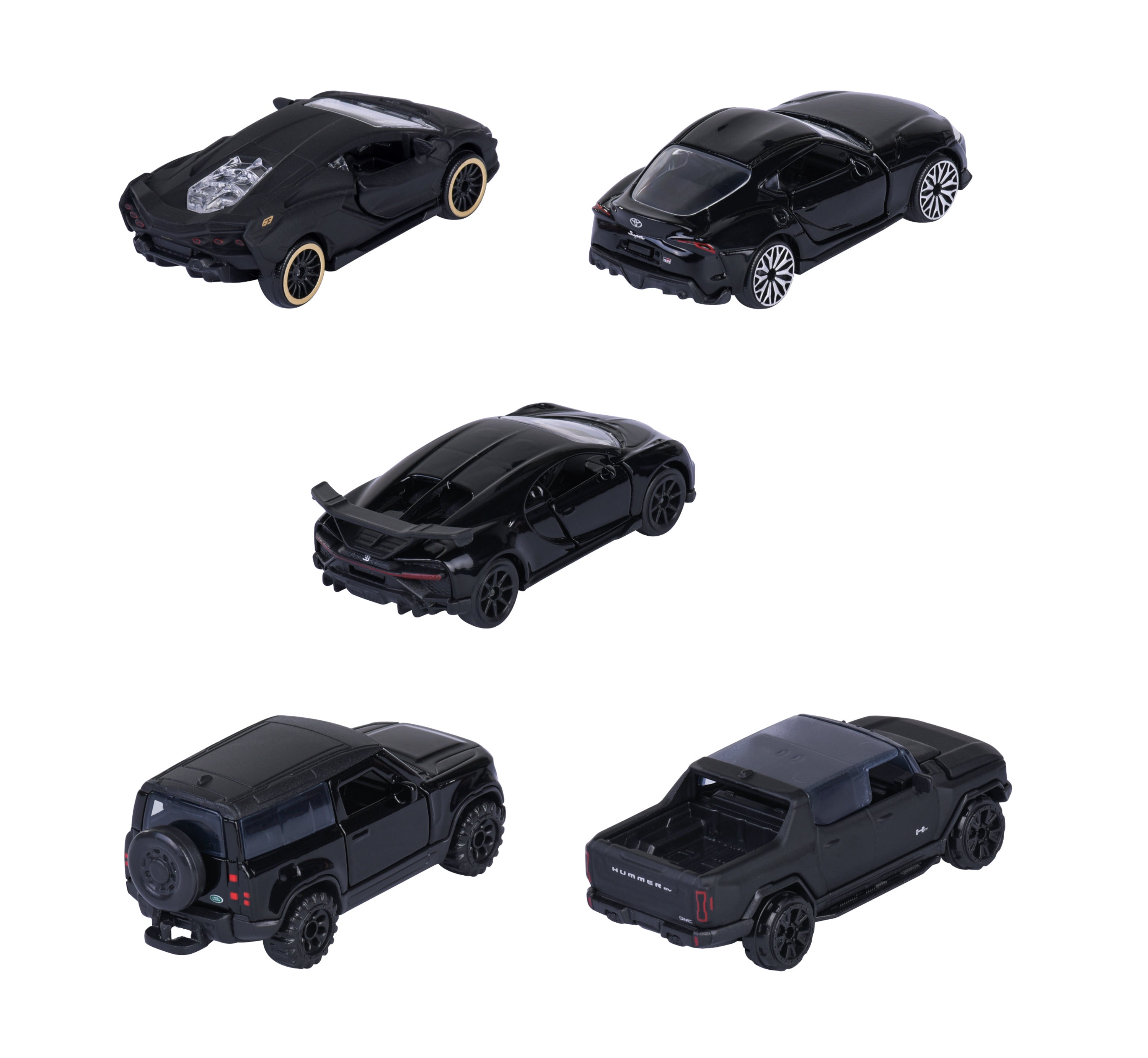 Coffret 5 voitures Black Edition 1:64 – Majorette