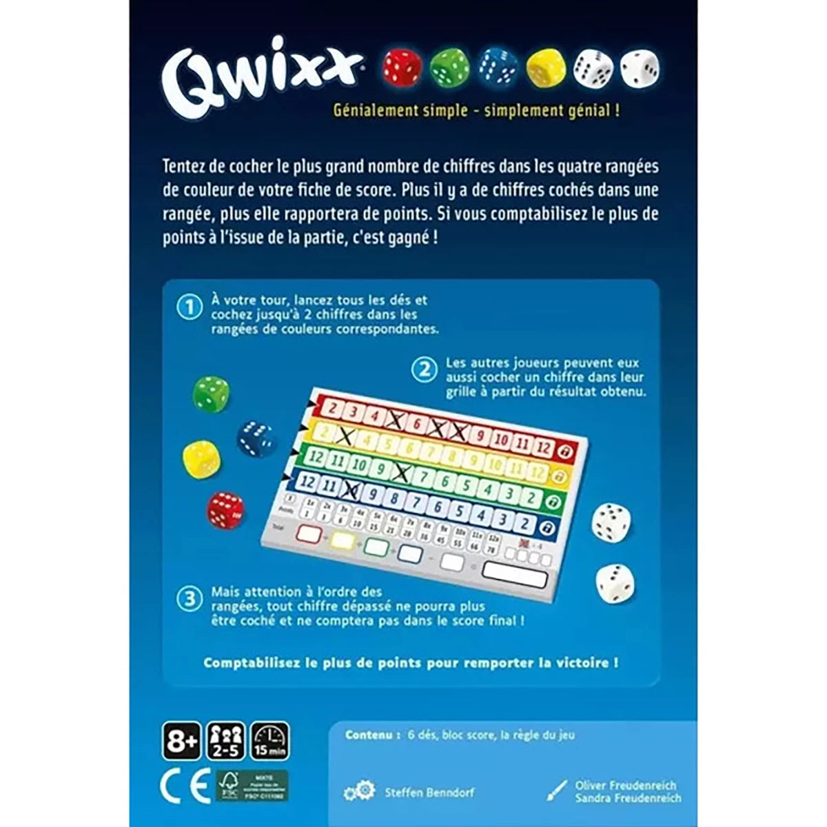 Qwixx – Jeu de dés stratégie et fun