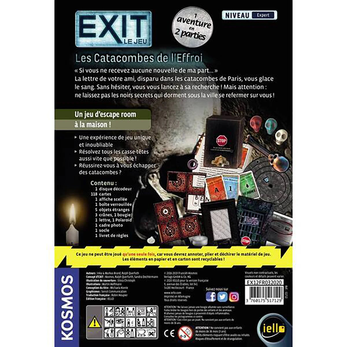 EXIT Catacombes de l’Effroi – Jeu d’énigmes et coopération