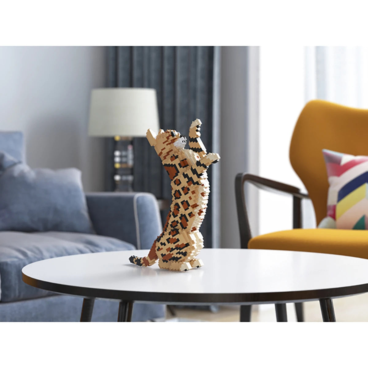 Chat Bengal Brun 4 en 1 37 cm – Jeu de construction – JEKCA