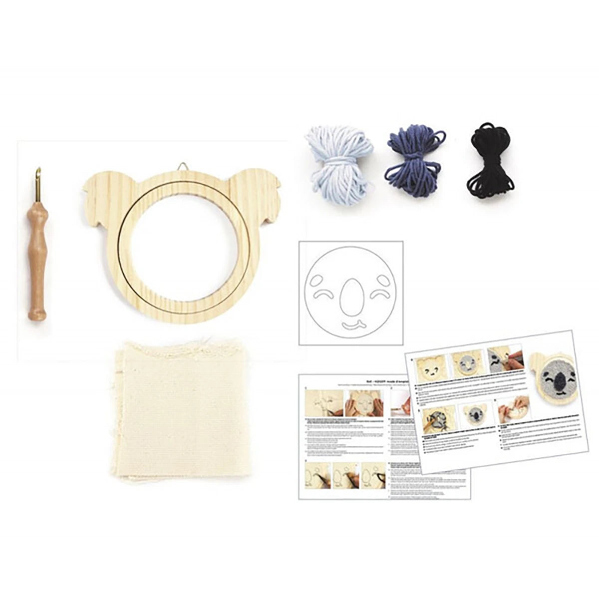 Koala 15cm – Kit DIY punch needle