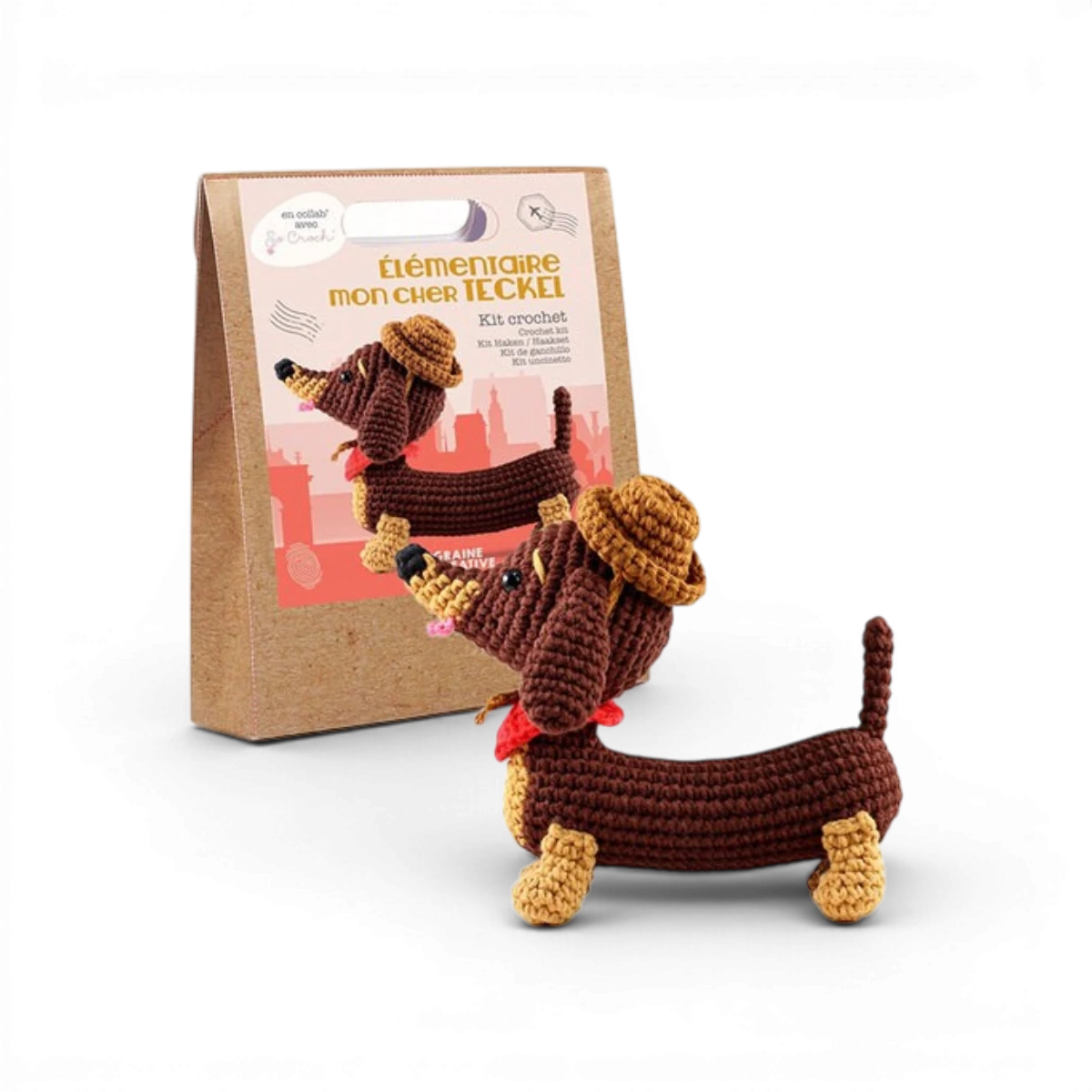 Teckel 18cm – Kit DIY crochet amigurumi