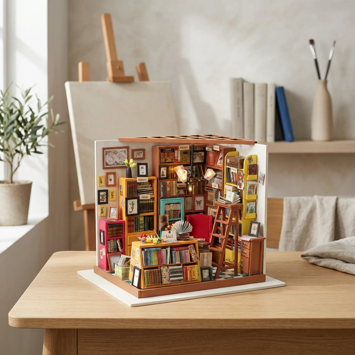 La Bibliothèque de Sam – Maquette diorama (221 pièces)